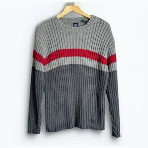 Vintage Gap Sweater Men Sz Medium Heavyweight Cotton Knit Grunge 90s Y2k striped